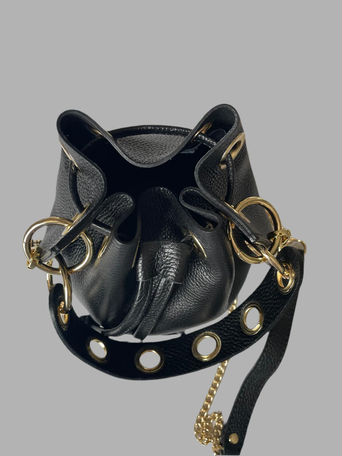 Sac bourse en cuir Noir Five On Us Noir
