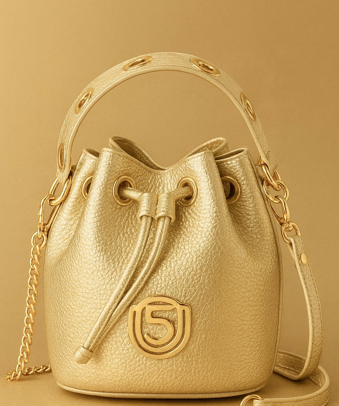 Sac Tso en cuir gold- Five On Us Doré