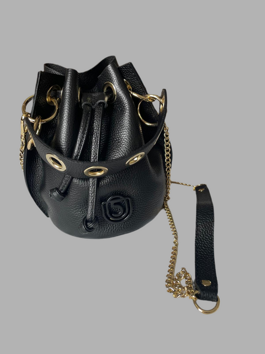 Sac bourse en cuir Noir Five On Us Noir